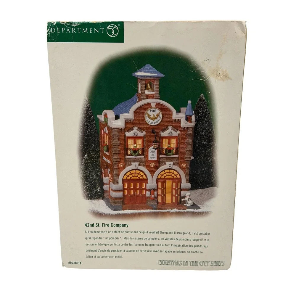 Dept 56 Christmas in the City 42nd St Fire‎ Company 56.58914 Light House Retired